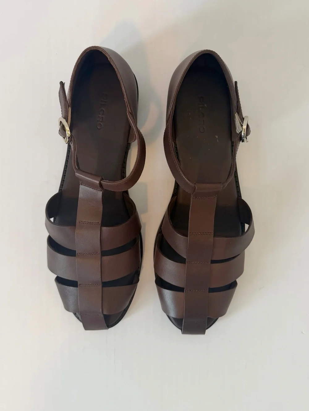 Pilcro Maris Fisherman Sandals in Brown Leather